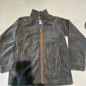 Columbia Gray Full Zip Fleece Youth (Large)
